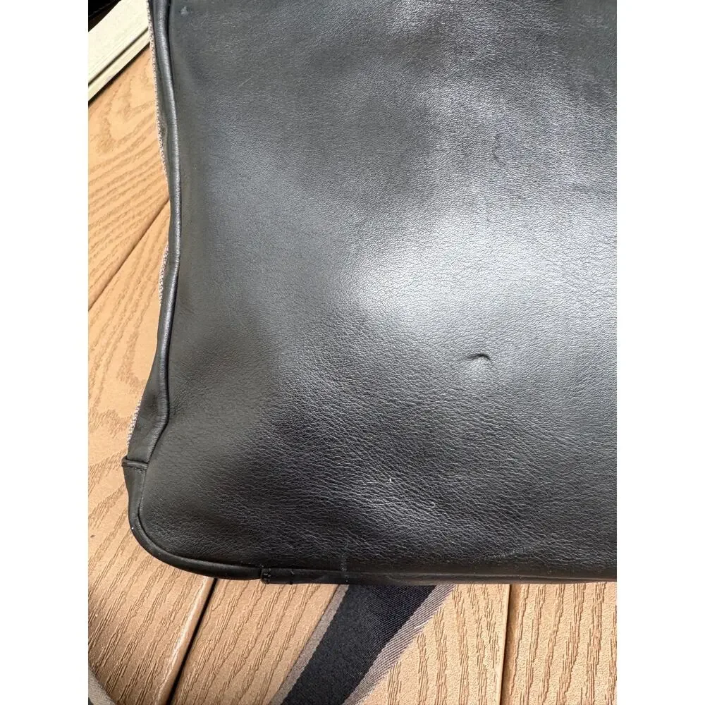 Coach HERITAGE LEATHER MESSENGER (COACH F70556) SILVER/BLACK (210